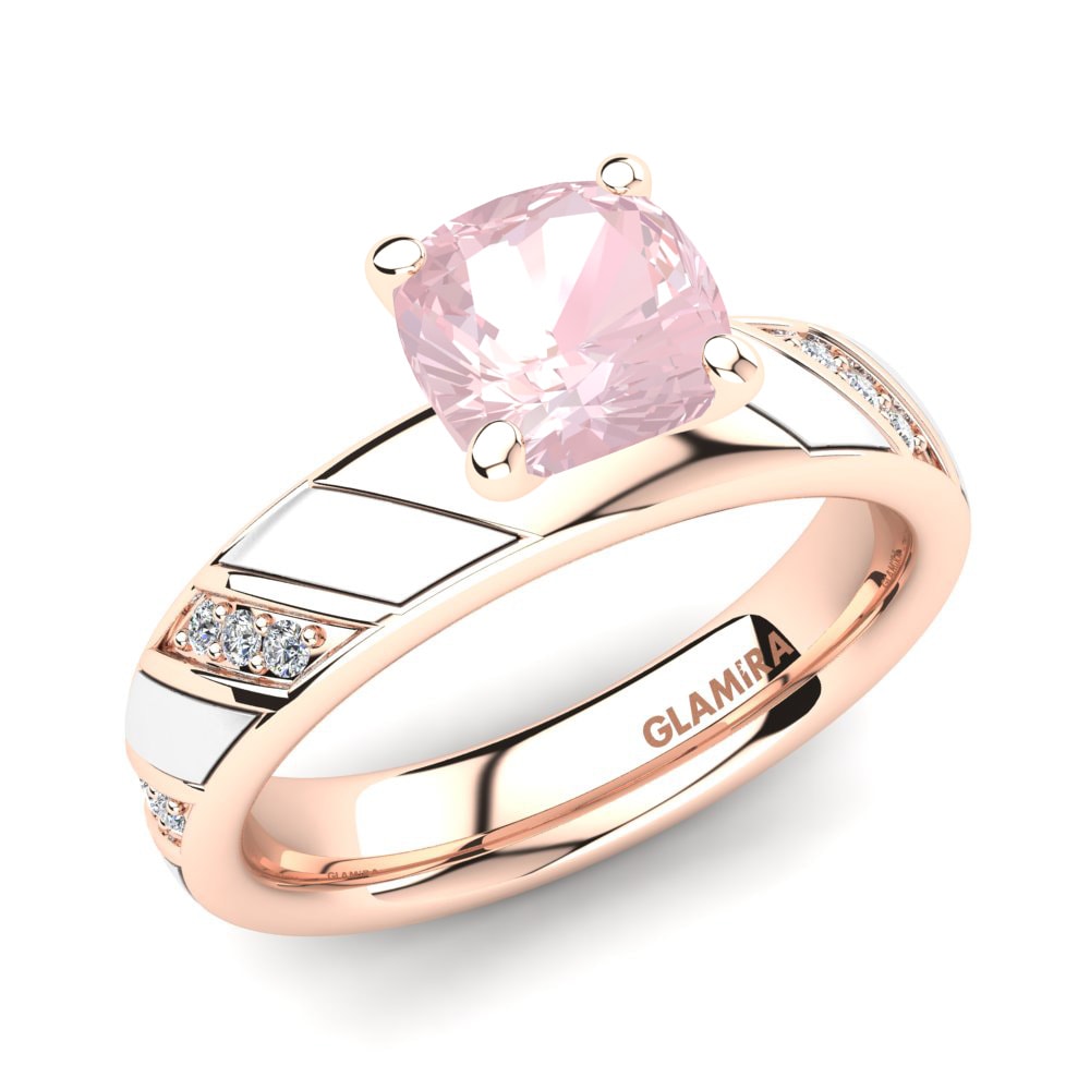 Rose Quartz Engagement Ring Lavinia