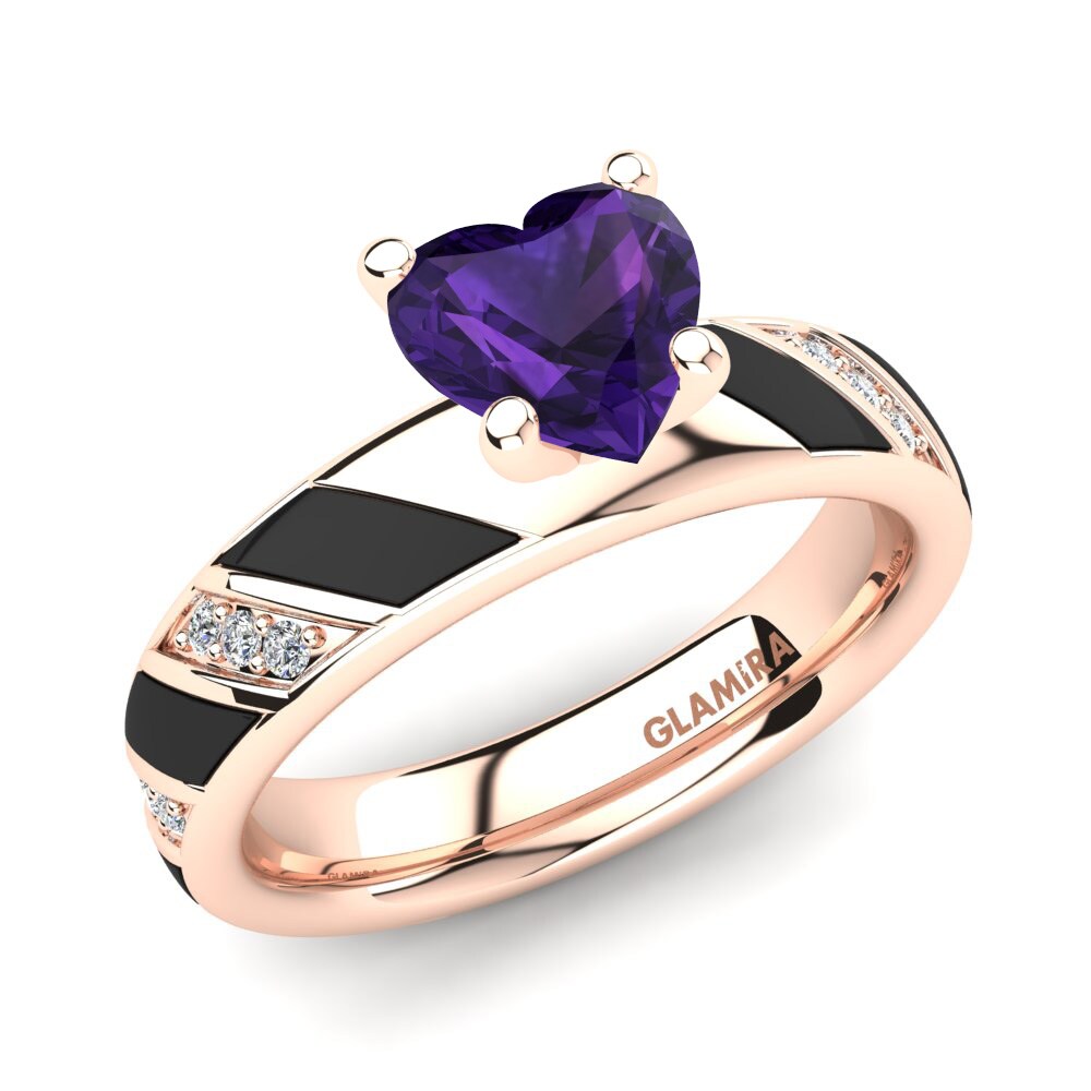 Amethyst Engagement Ring Leonida