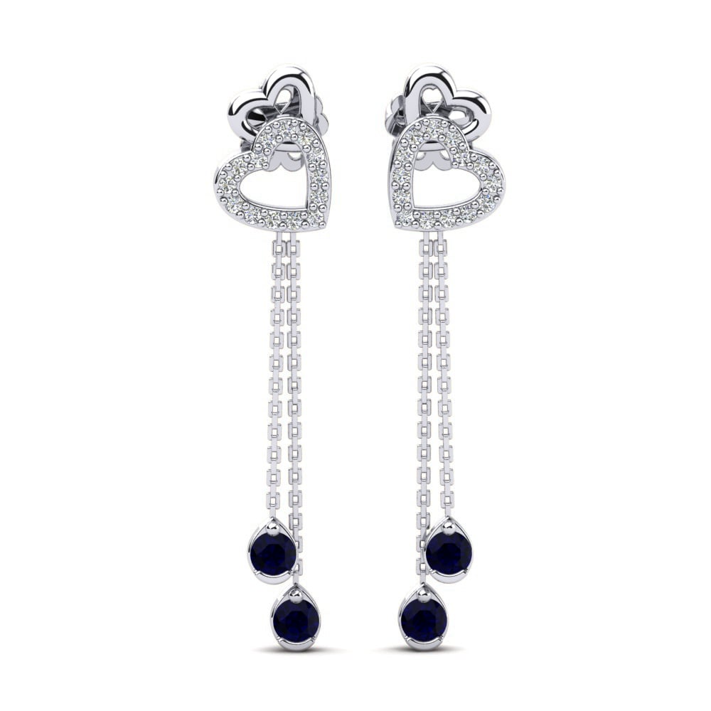 Donker Blauwe Zirkoon Dames Oorbellen Alessandra