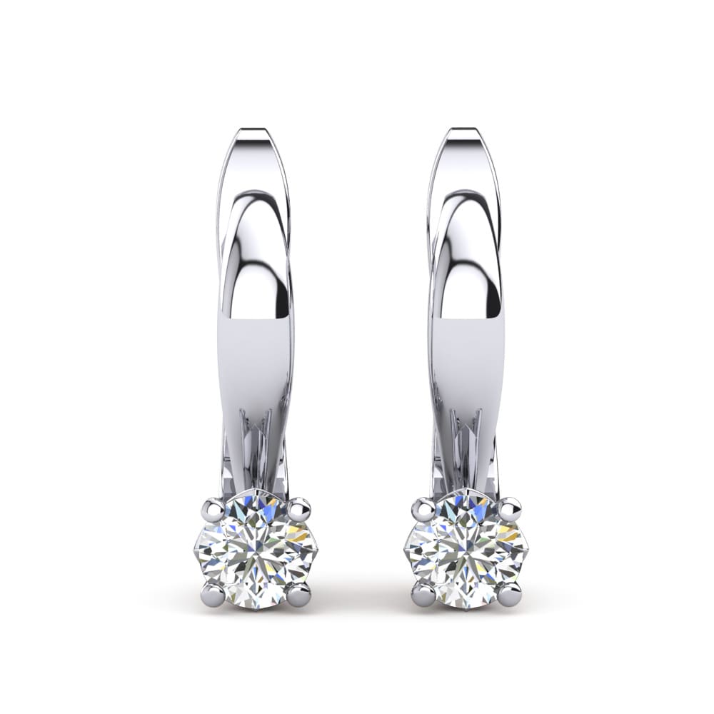 Huggies & Hoops Earrings Peyton 585 White Gold White Sapphire