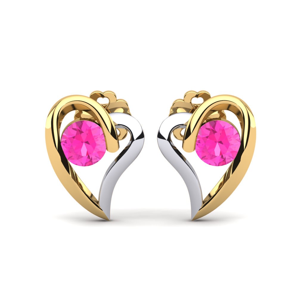 Boucle d'oreille femme Melinda Tourmaline Rose