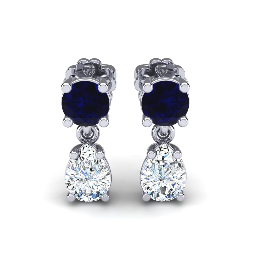 Donker Blauwe Zirkoon Dames Oorbellen Rossella