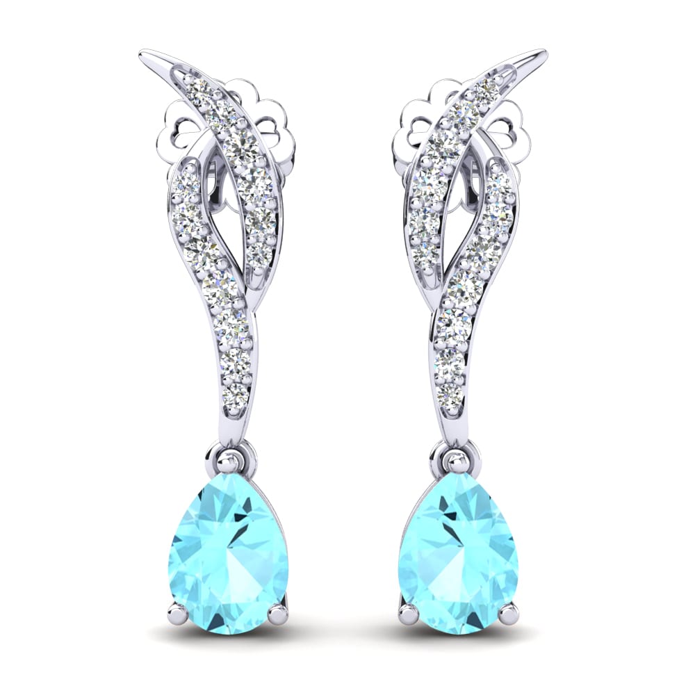 18ct White Gold Women's Earring Norma