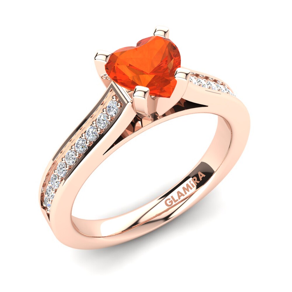 Fire Opal Engagement Ring Egista