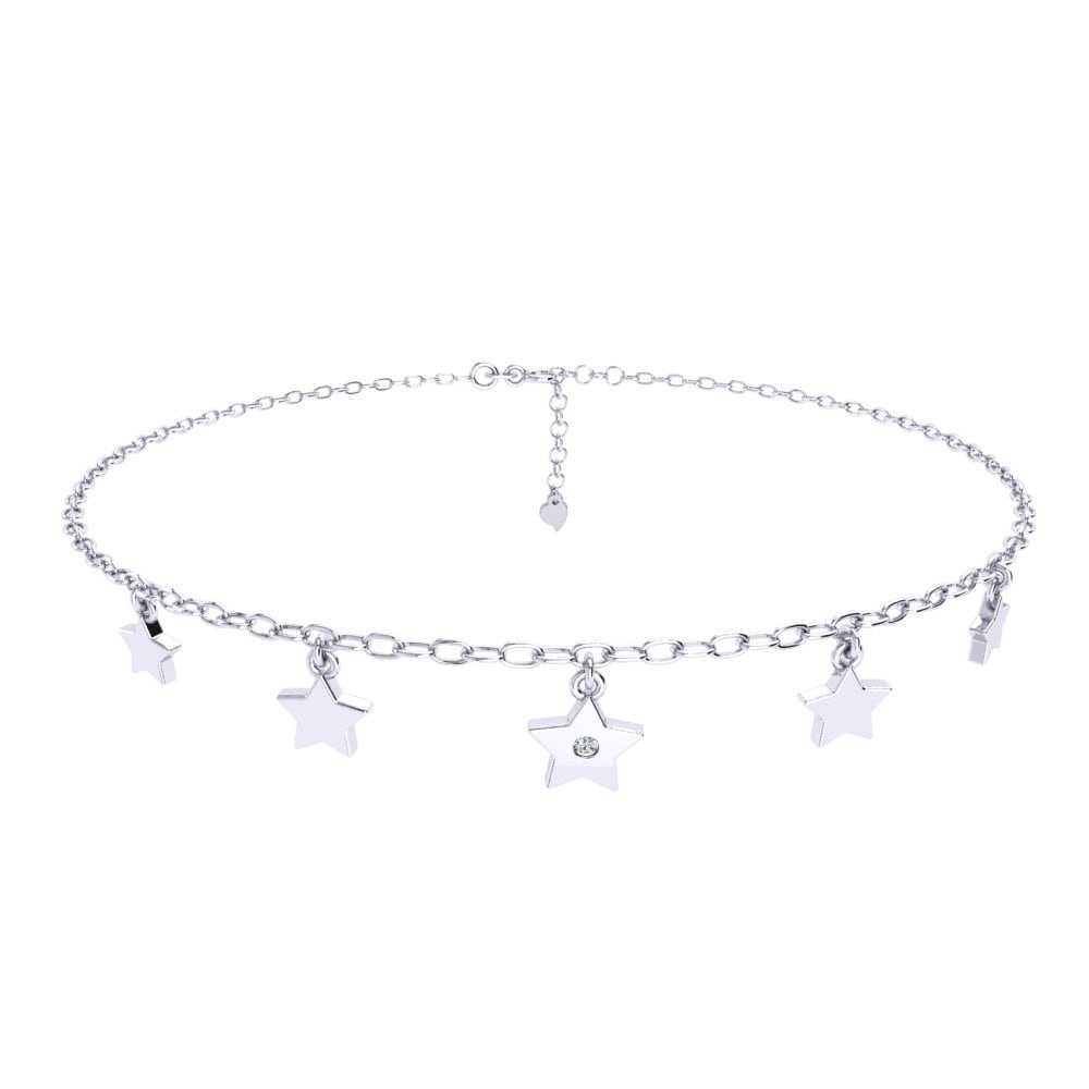 White sapphire Women's Anklet Elmyra