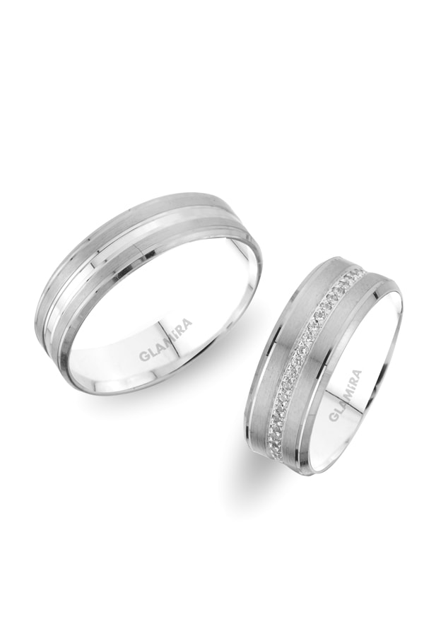 Oro Bianco 375 Fede nuziale Infinite Oceania