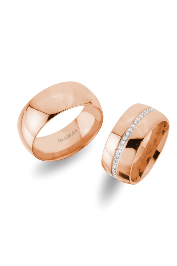 Or rose 14k Diamant Bague de Mariage Infinite Care
