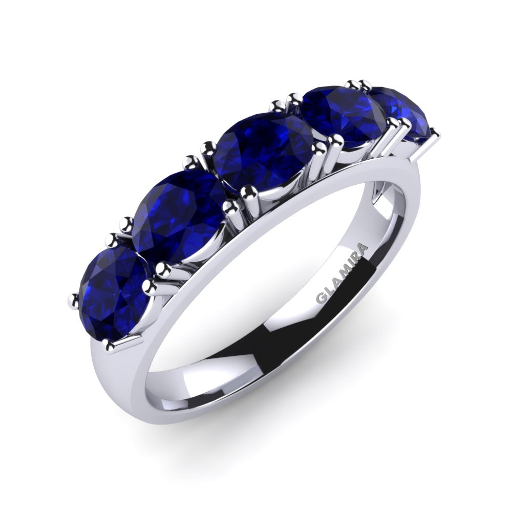 Sapphire (Lab Created) Engagement Ring Emma