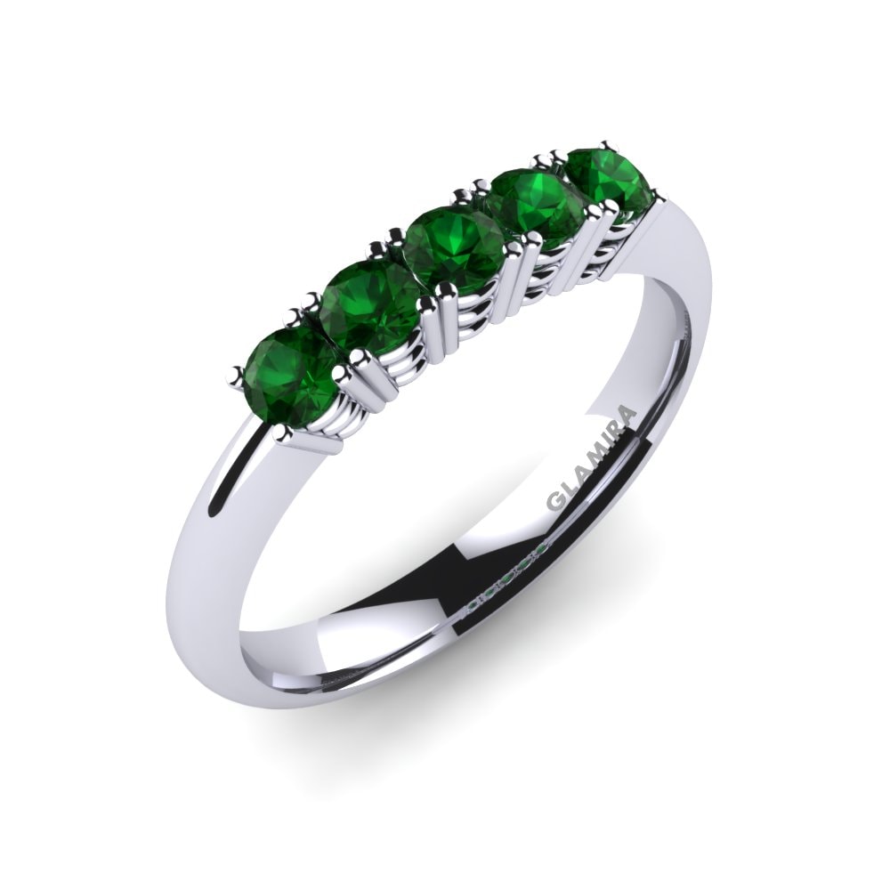 Green Zirconia Engagement Ring Naomi