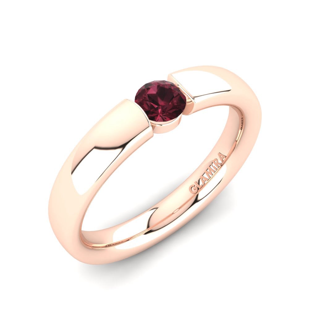 red-750 garnet Anel de Noivado Alexis