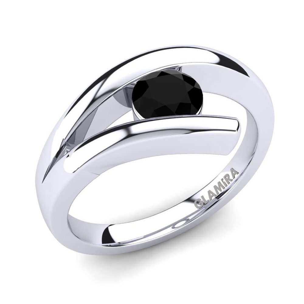 Zafiro negro Anillo de compromiso Clara 0.5crt