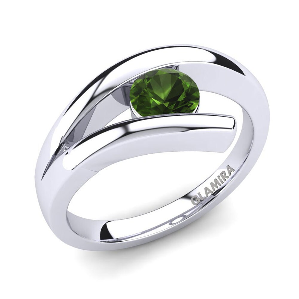 Tourmaline Verte Bague de fiançailles Clara 0.5crt
