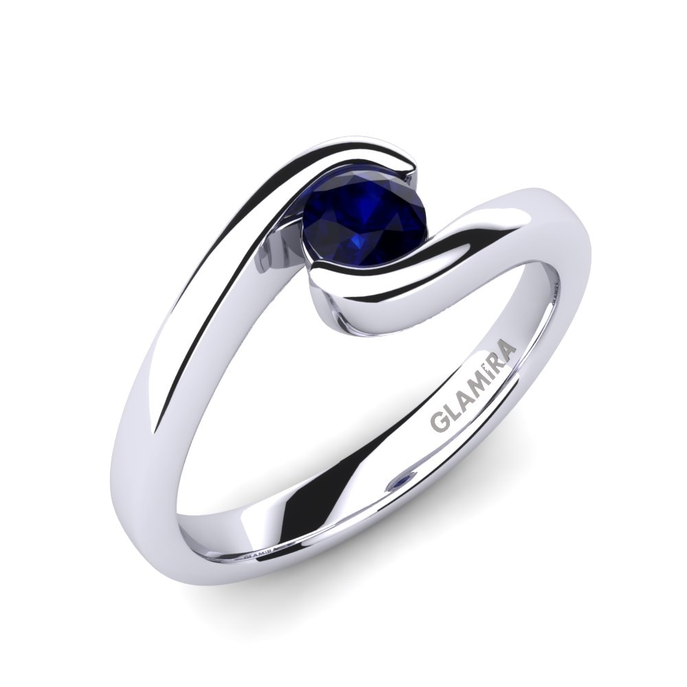 Sapphire (Lab Created) Engagement Ring Bridal Luxuy