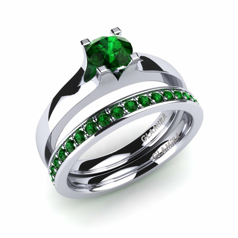 Emerald Bridal Set Dreamy
