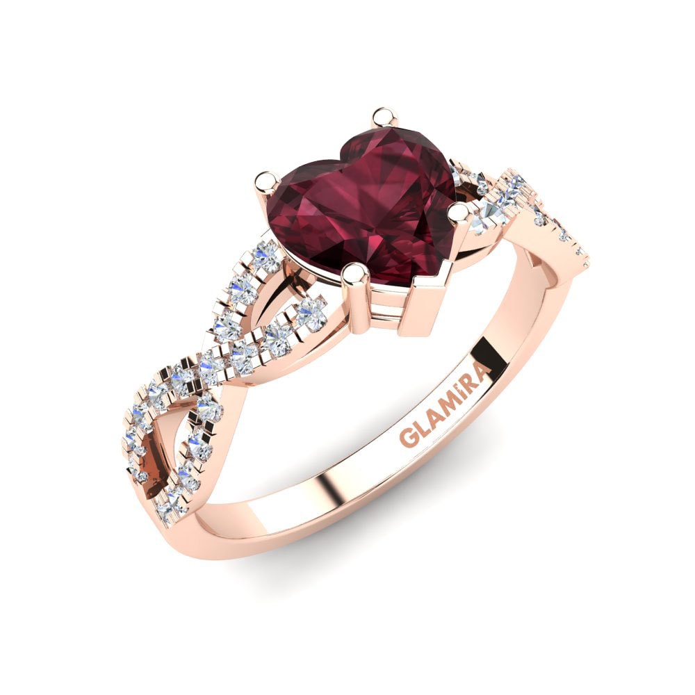 red-750 garnet Anel de Noivado Sandy