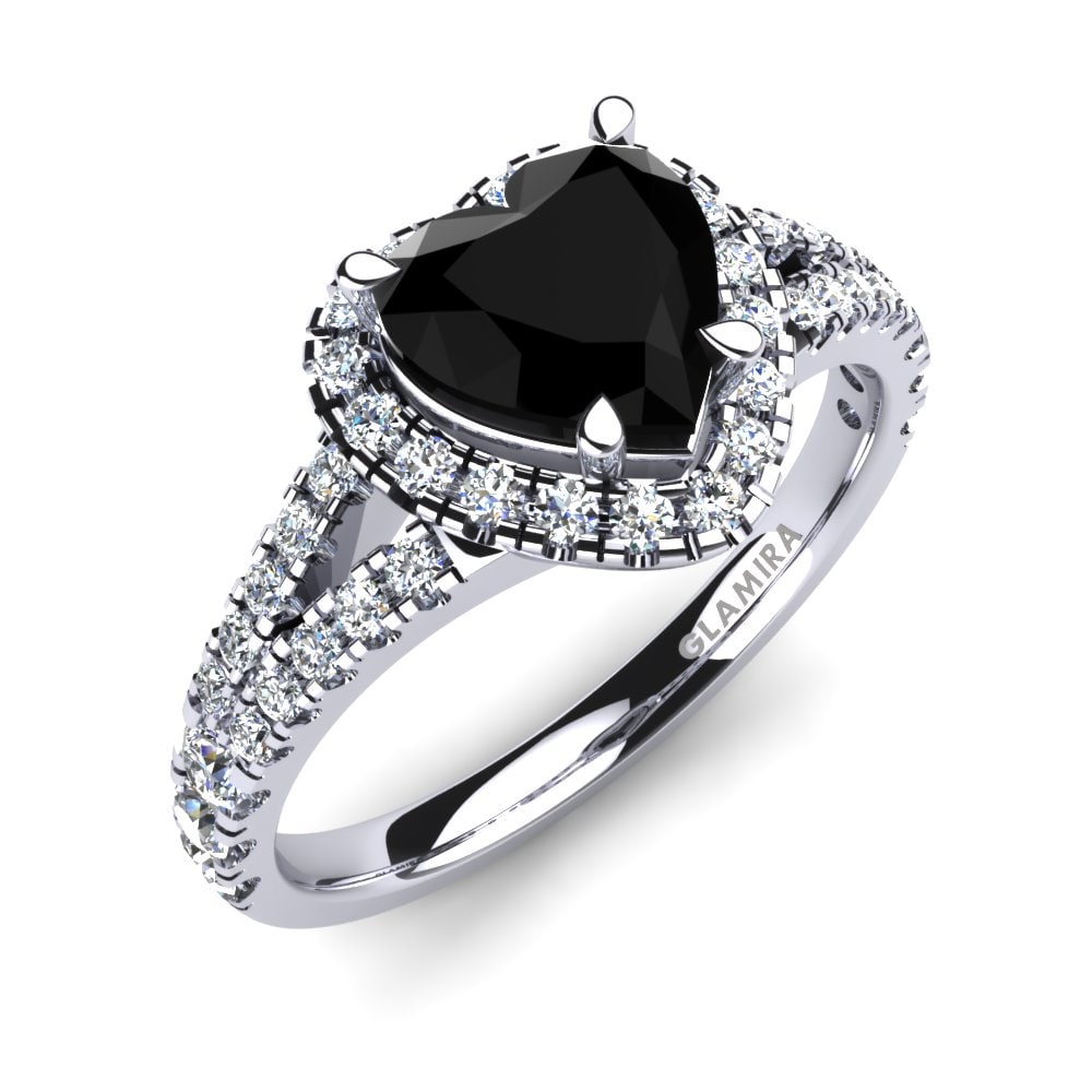 Black Onyx Engagement Ring Veronica