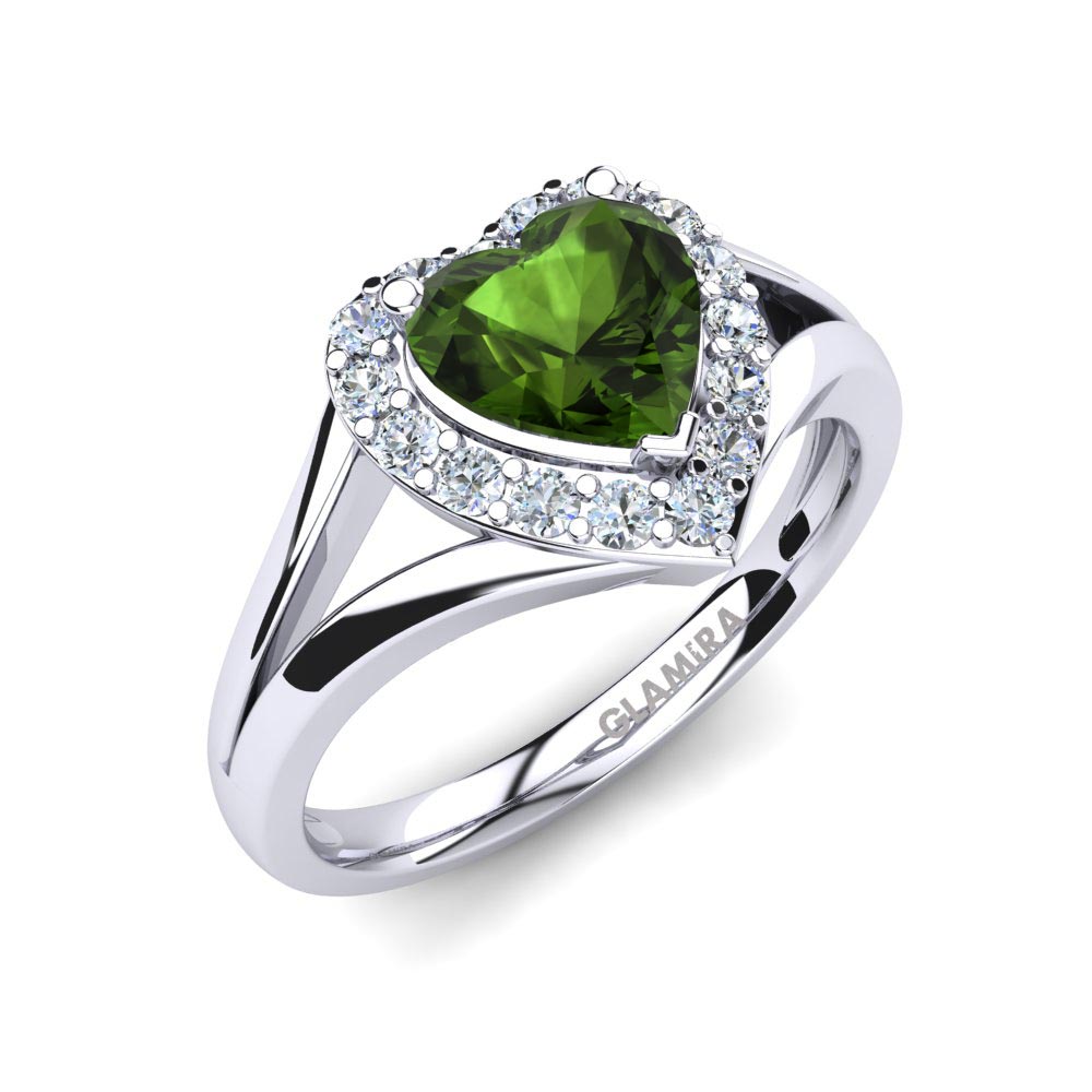 Green Tourmaline Engagement Ring Miranda