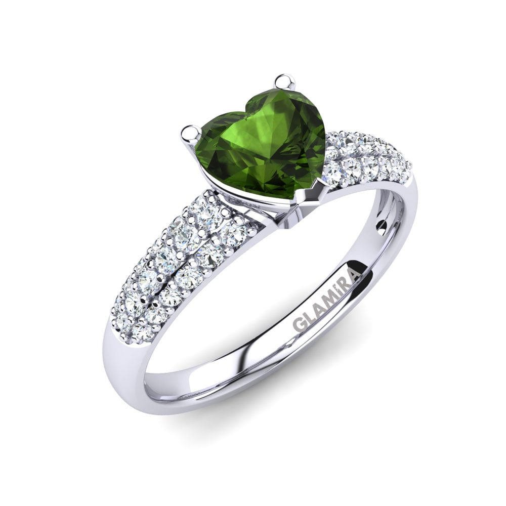 Green Tourmaline Engagement Ring Lydia