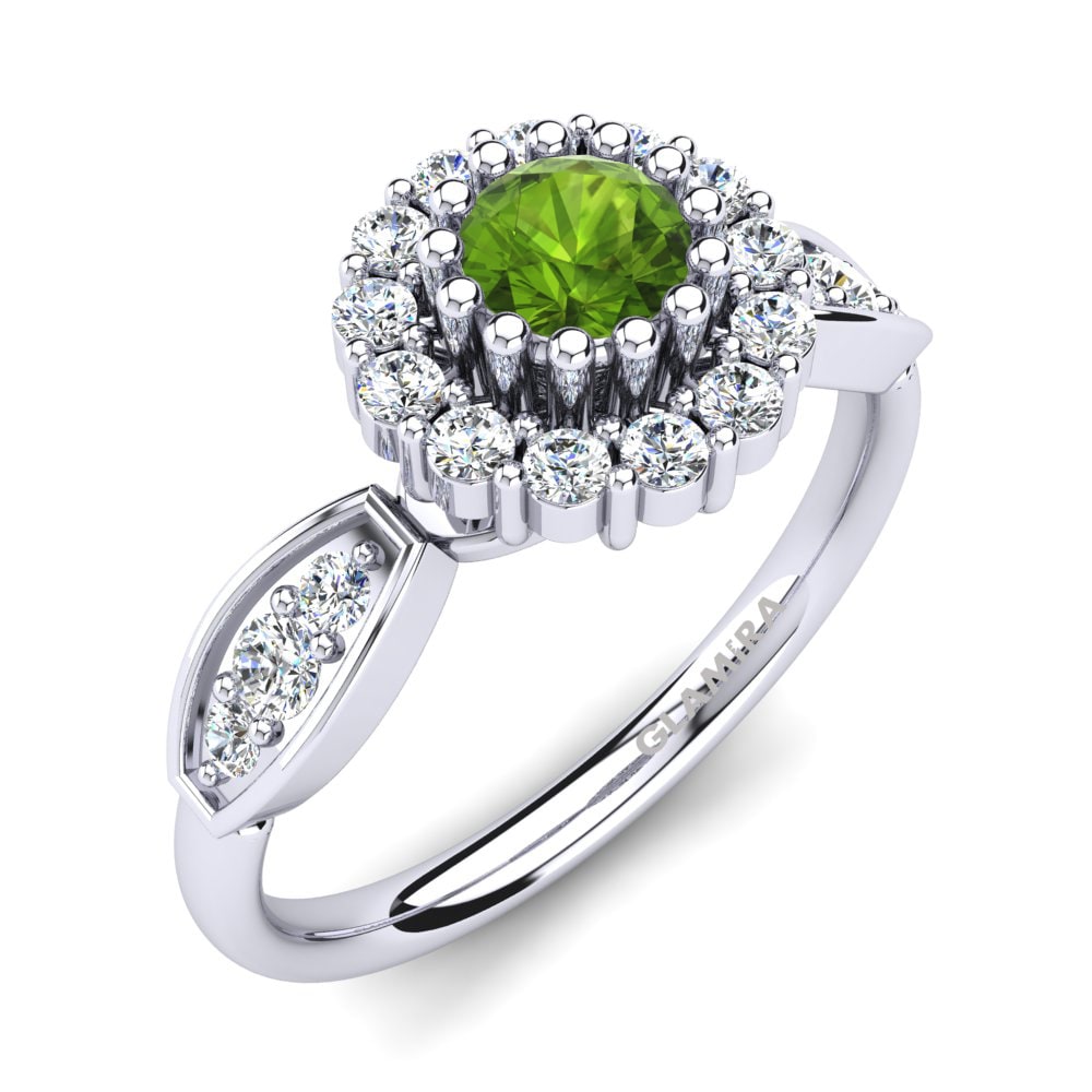 Peridot Engagement Ring Ciclamen