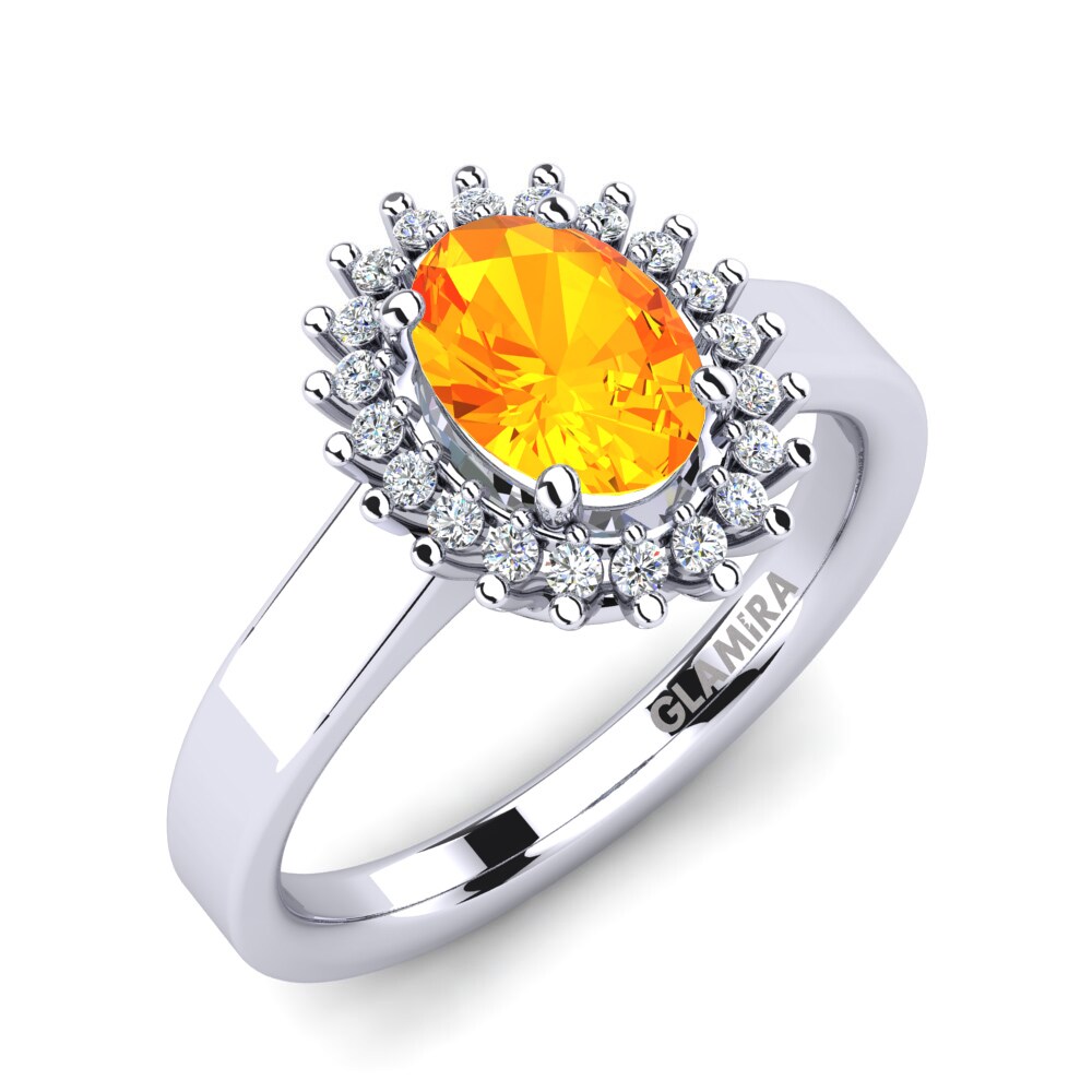 Citrine Engagement Ring Geranium