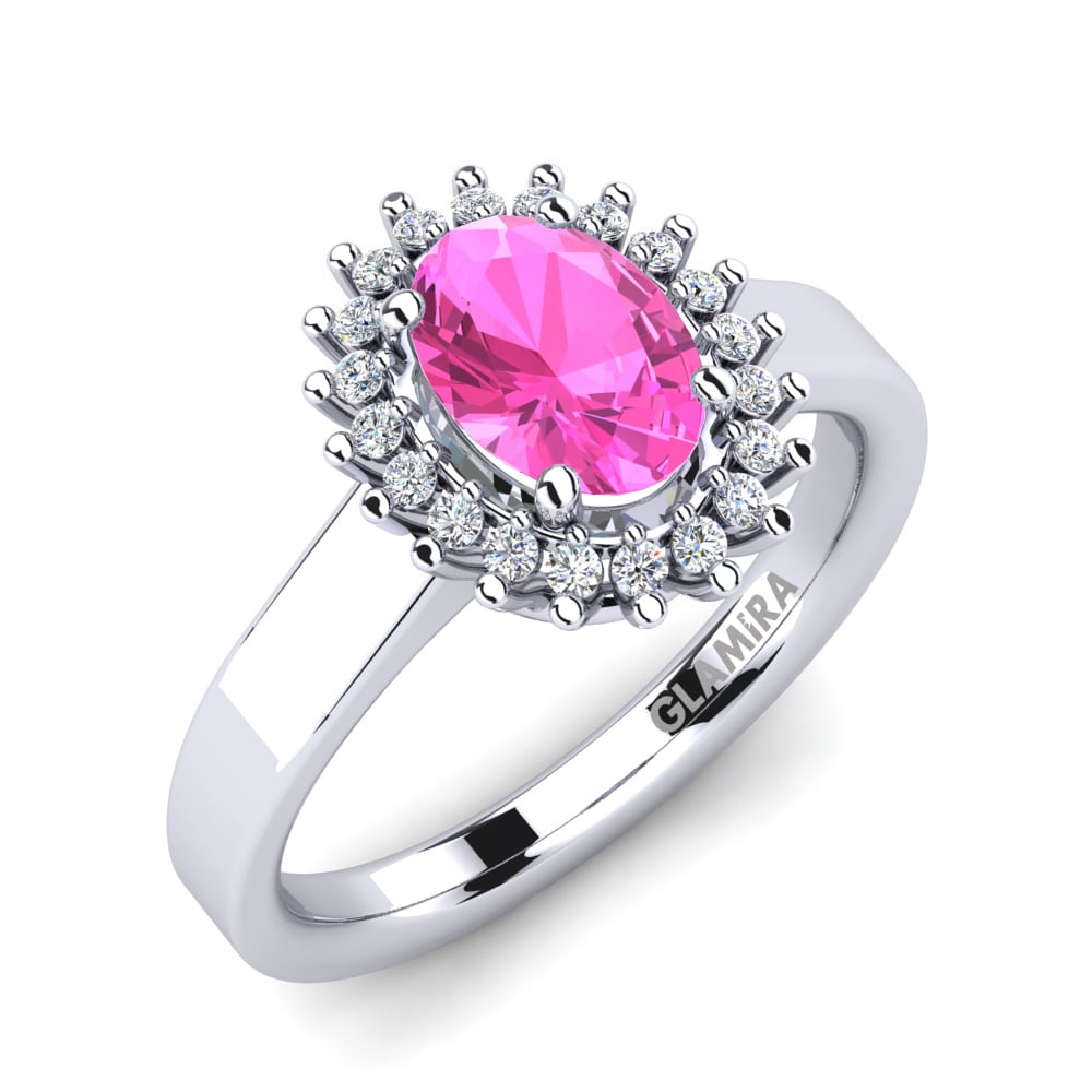 Pink Tourmaline Engagement Ring Geranium