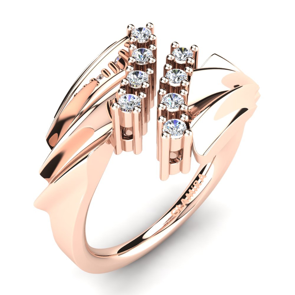 Order GLAMIRA Ring Lila in Round cut 0.072 Carat 14k Rose Gold Lab 