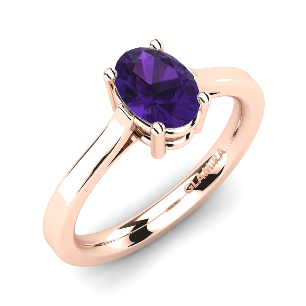 18K Rood Goud Verlovingsring Linde