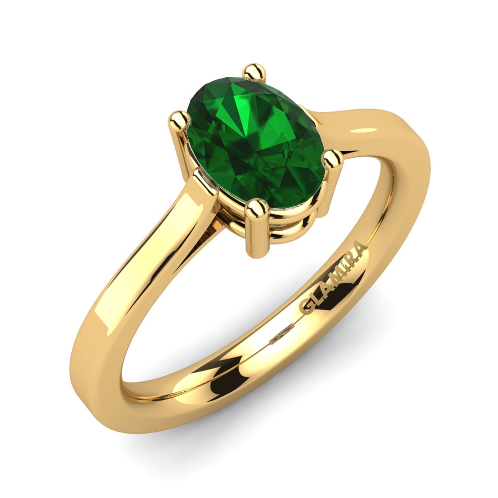 Nhẫn đính hôn Linde Đá Emerald (Đá nhân tạo)