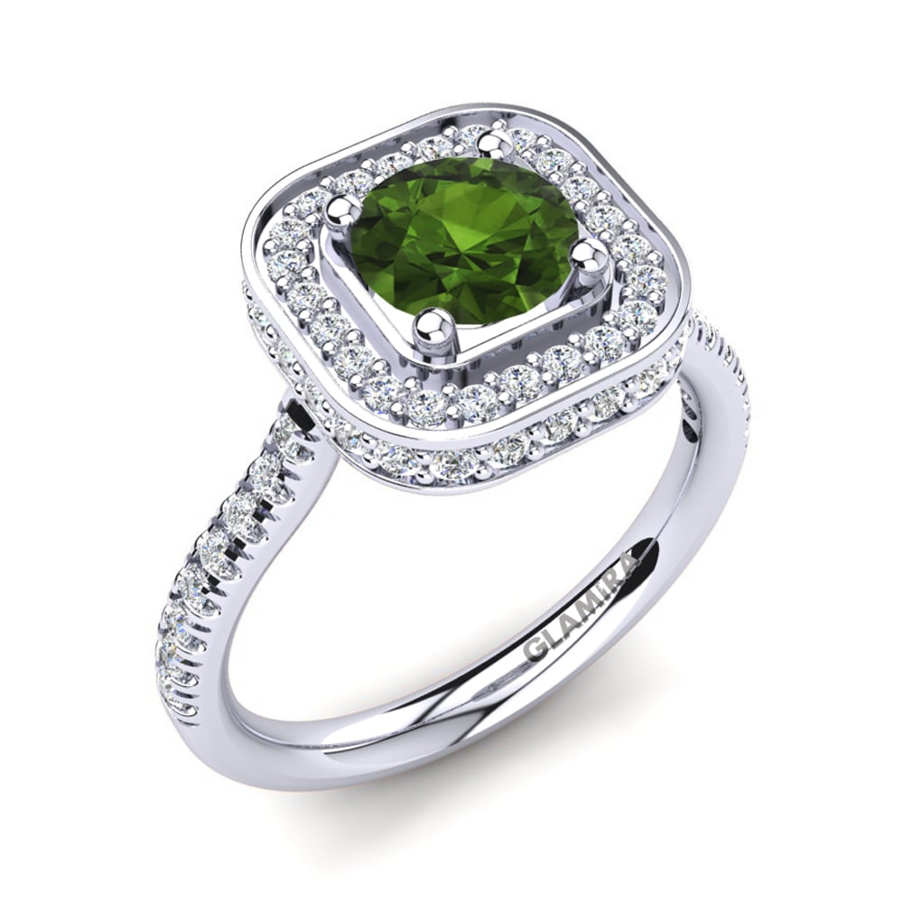 Green Tourmaline Engagement Ring Lirio