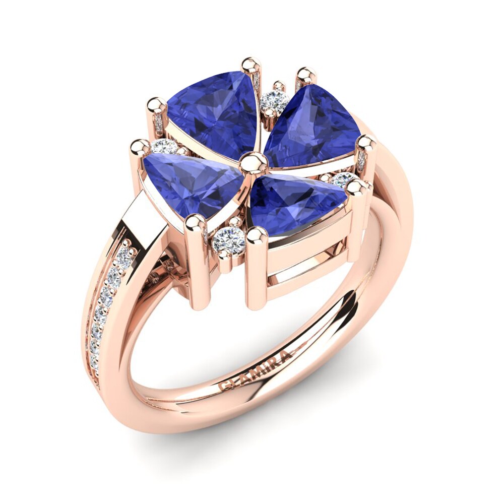 14ct Rose Gold Tanzanite Ring Mattia