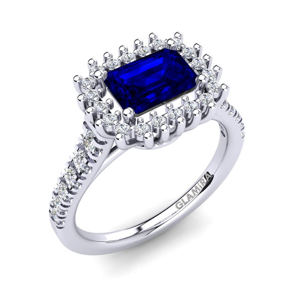 Donker Blauwe Zirkoon Verlovingsring Nacriso