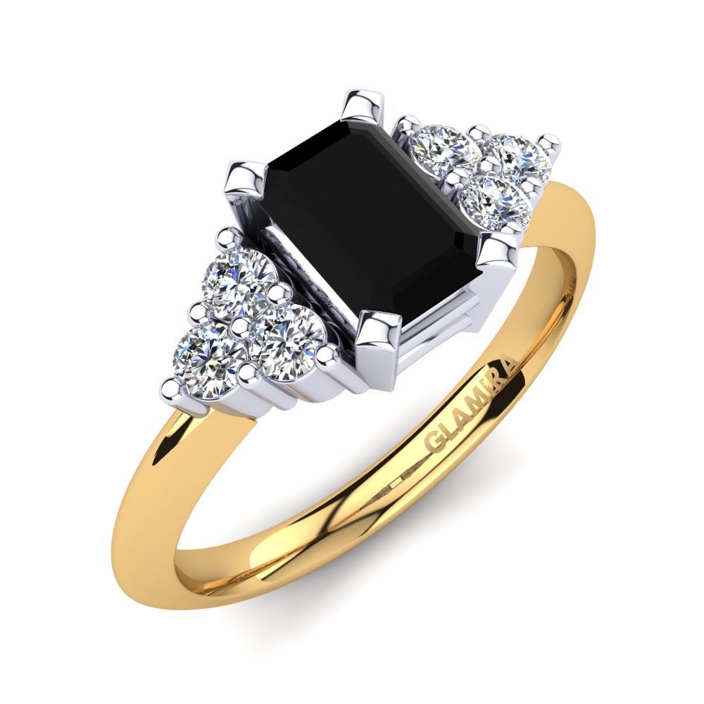 18k Oro Amarillo & Blanco Anillo de compromiso Renske