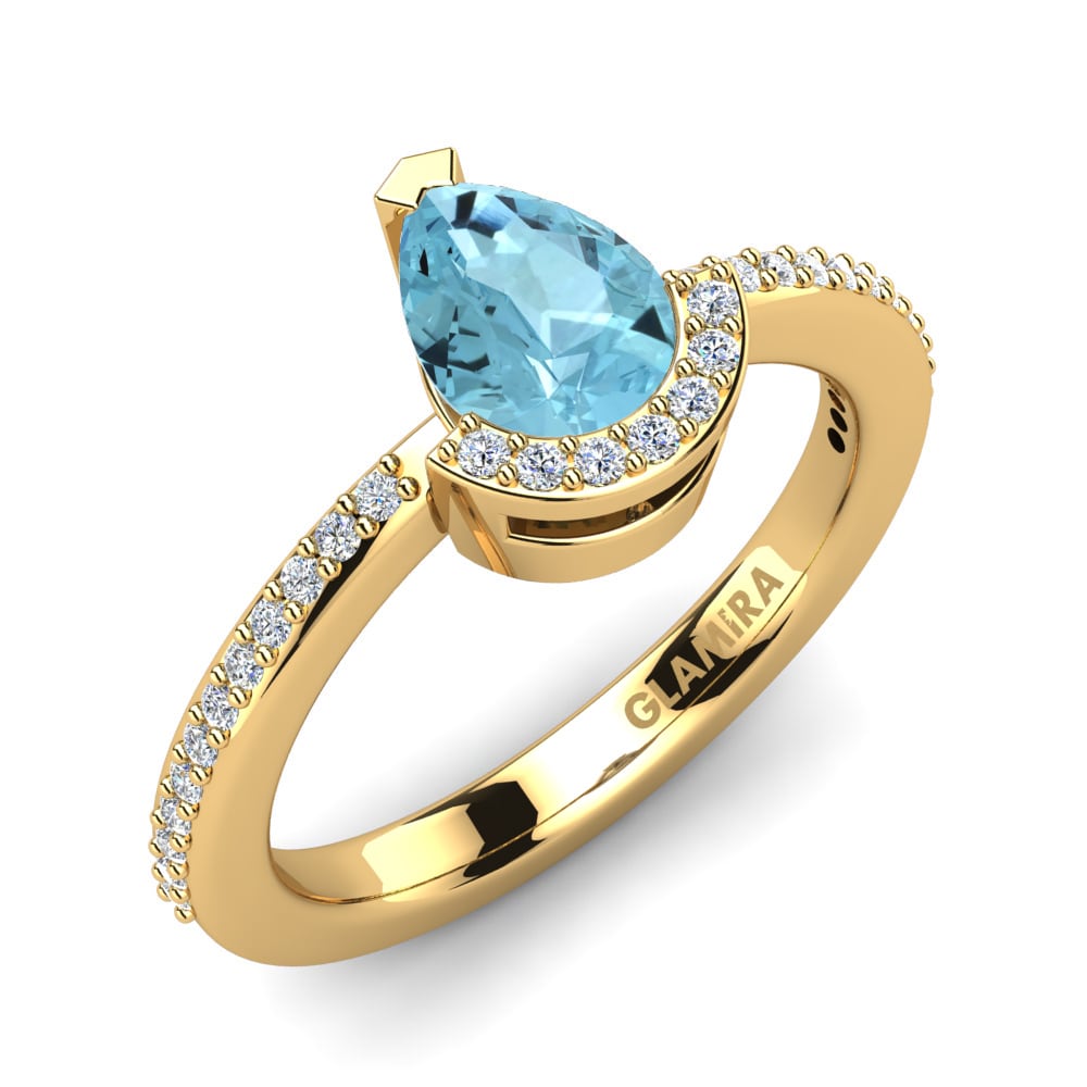 Aquamarine Engagement Ring Sagita