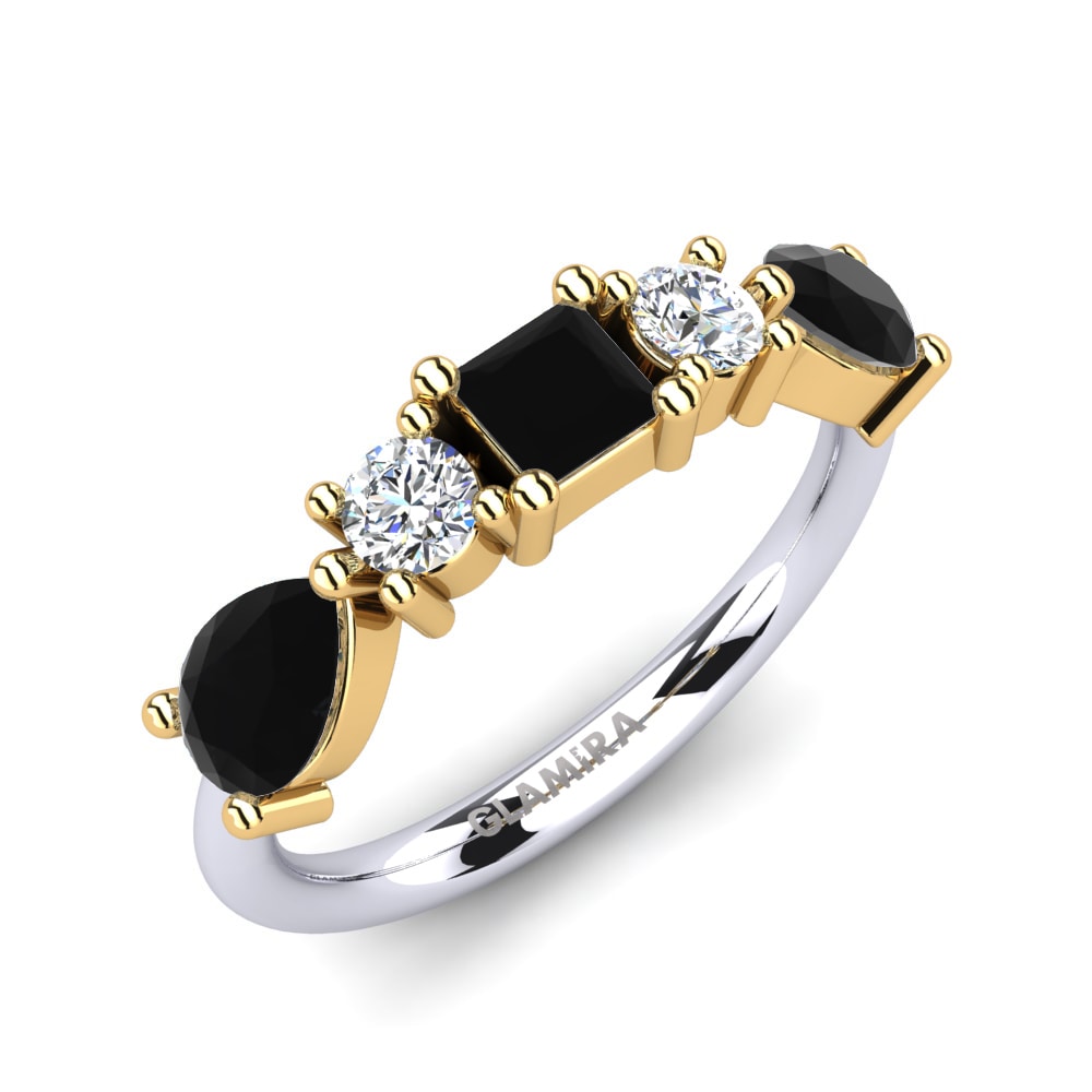 9k Oro Amarillo & Blanco Anillo de compromiso Carlota