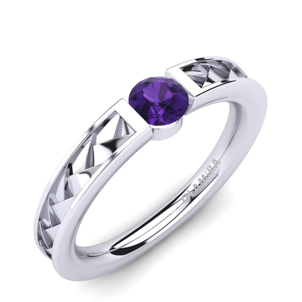 Amethyst Engagement Ring Carnation