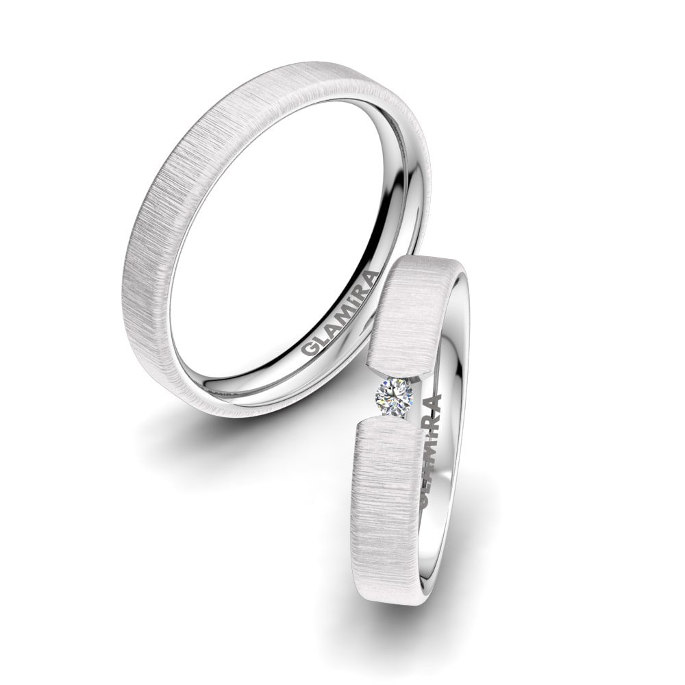 Diamante Anillo de boda Alluring Balance 4 mm