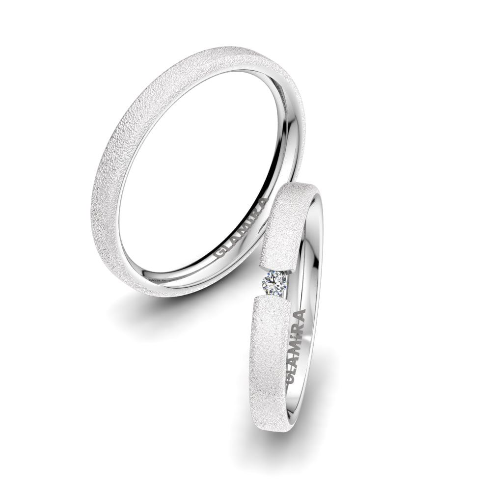 Diamante cultivado en laboratorio Anillo de boda Alluring Balance 3 mm