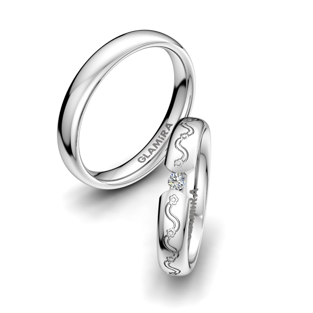 Diamond Wedding Ring Bright Love 4 mm