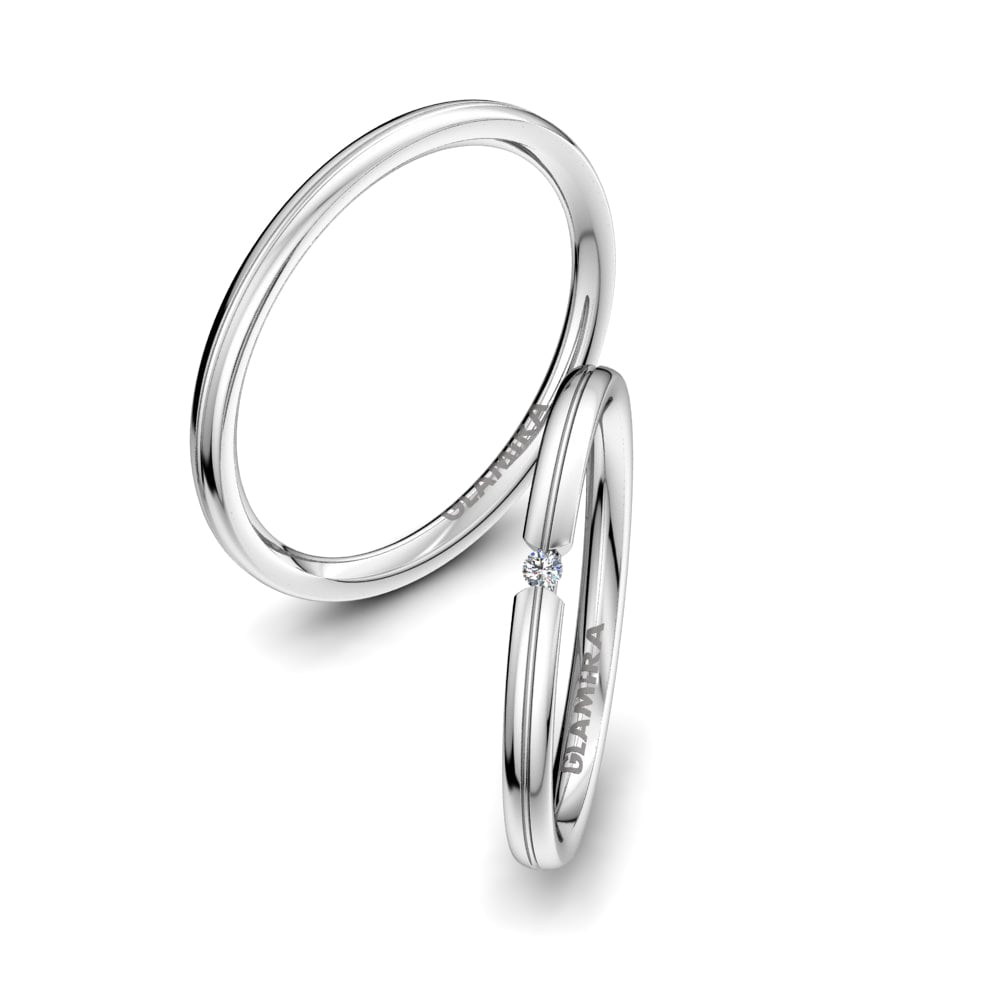 Diamante Anillo de boda Bright Nature 2 mm