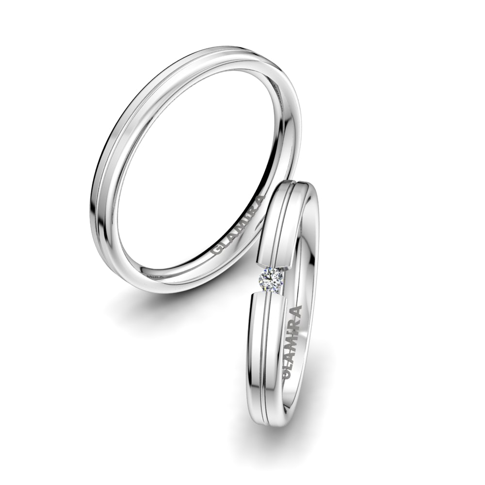 Diamante cultivado en laboratorio Anillo de boda Bright Nature 3 mm