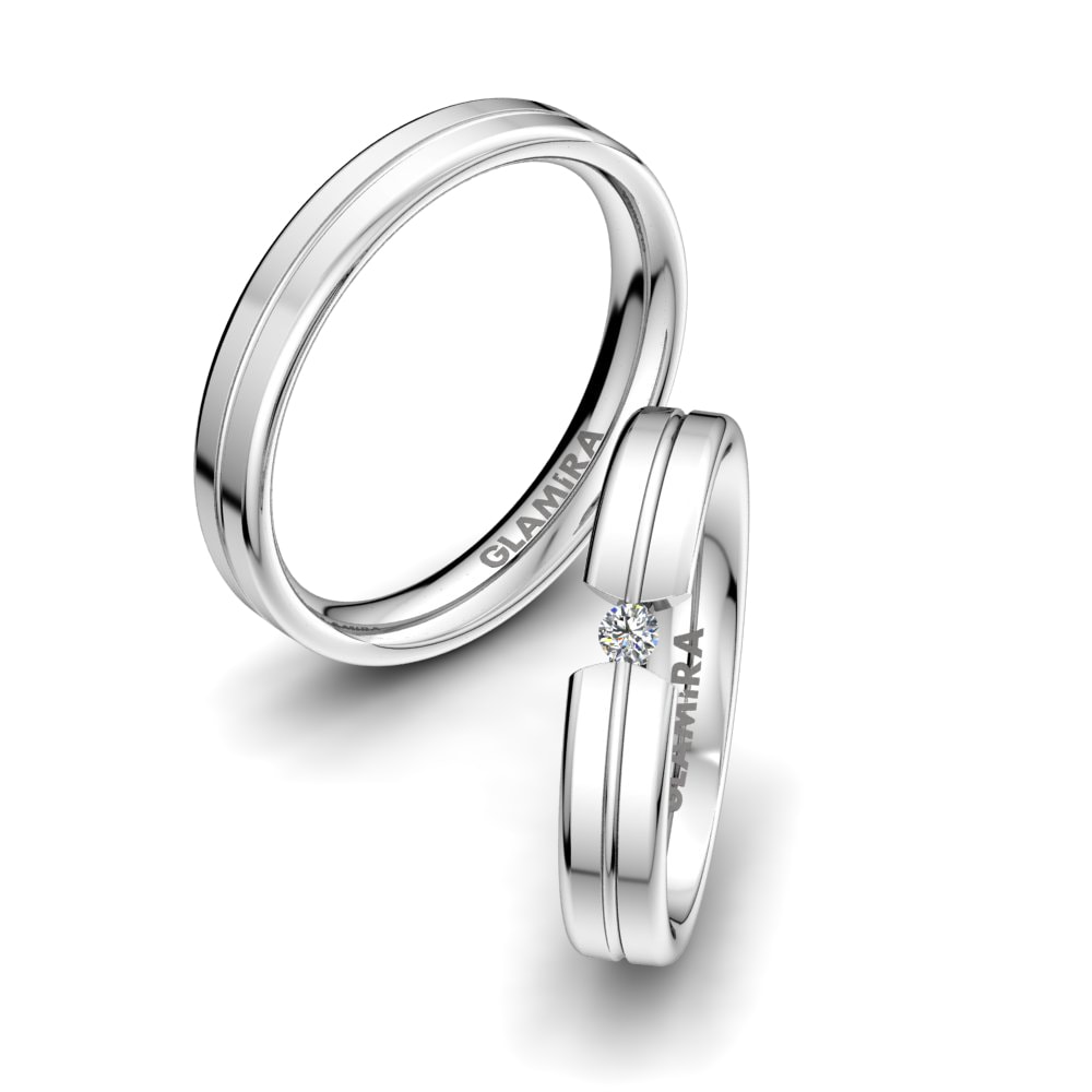 Diamante cultivado en laboratorio Anillo de boda Bright Nature 4 mm
