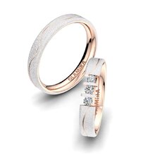 Splendida Fede Nuziale In Argento Con Topazio Rosa Naturale, Taglie Dalla 6 Alla 10 - Luckyshine