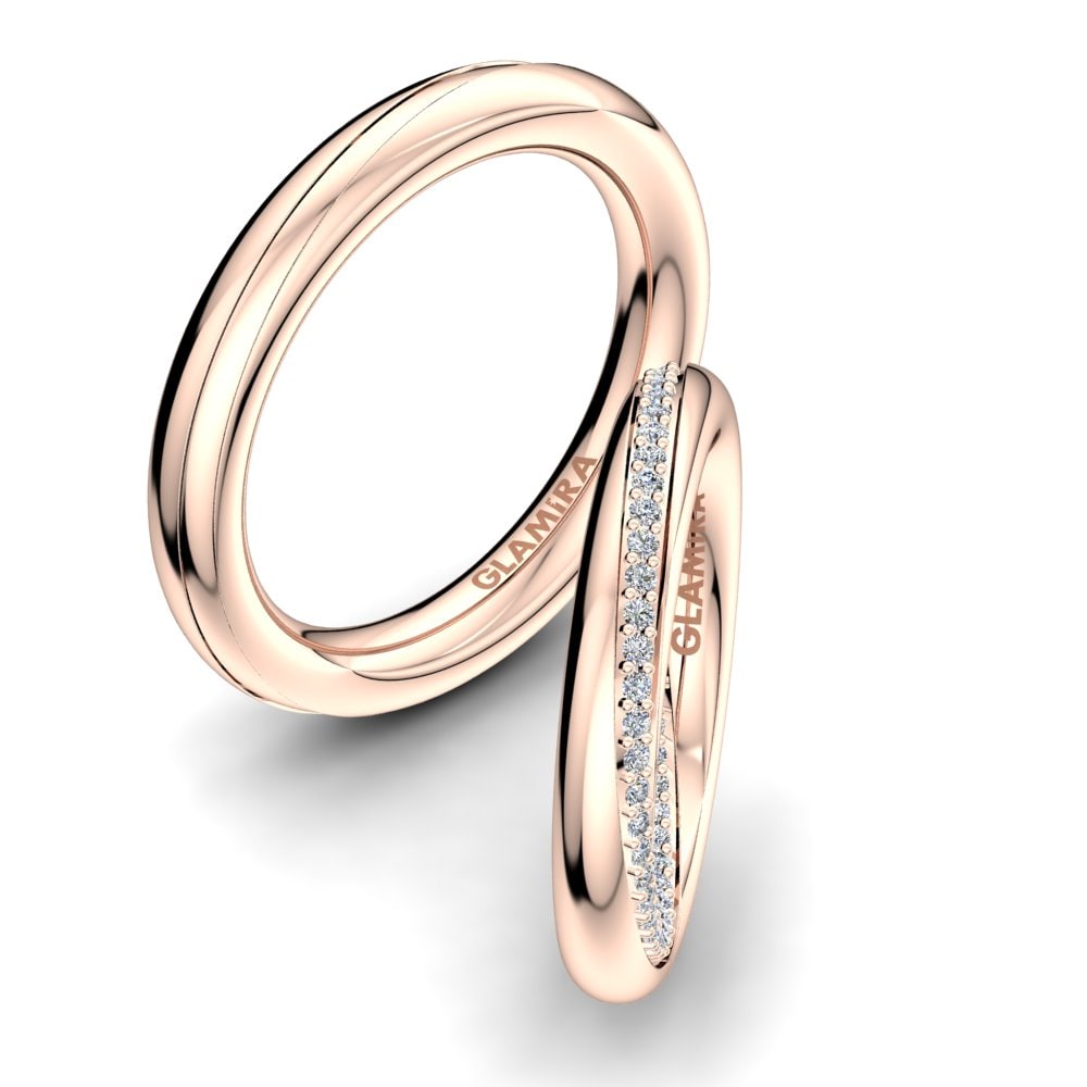 Or rose 14k Diamant Bague de Mariage Fever Elegancy