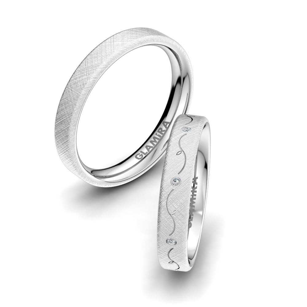 Diamante cultivado en laboratorio Anillo de boda Brilliant Rose 4 mm