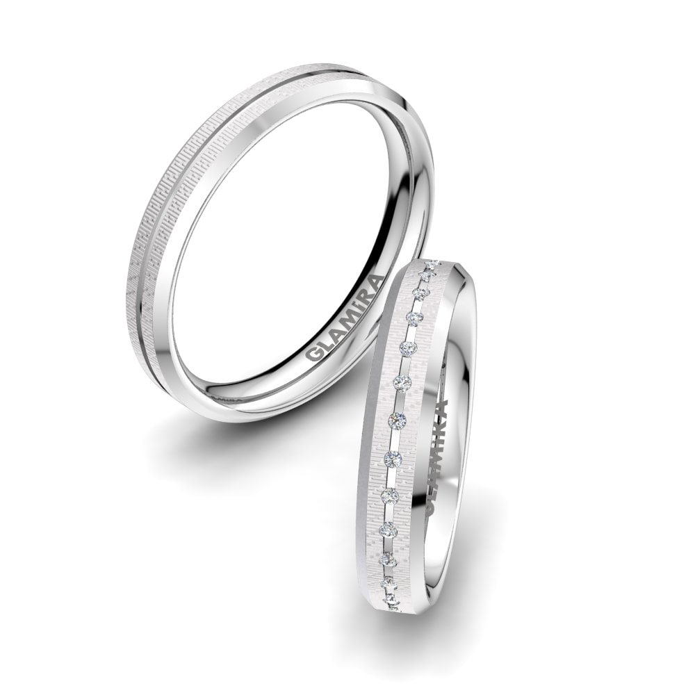 18K Wit Goud Trouwring Alluring Effect 4 mm