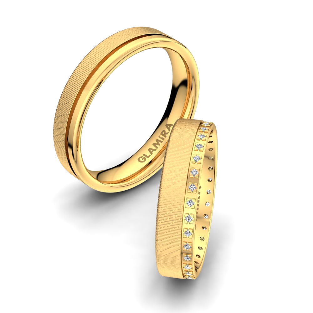 9k Yellow Gold Wedding Ring Amazing Trust 5 mm