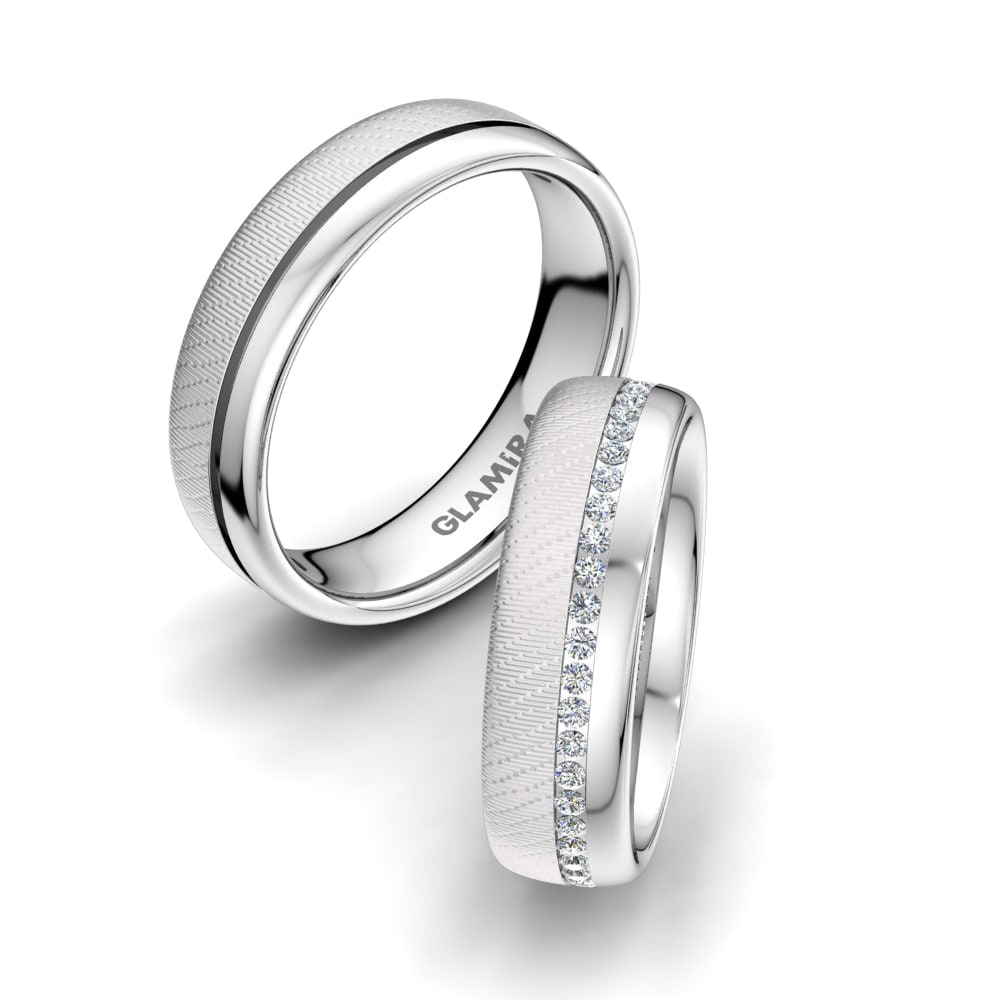 Diamante Anillo de boda Sense Muse 6 mm