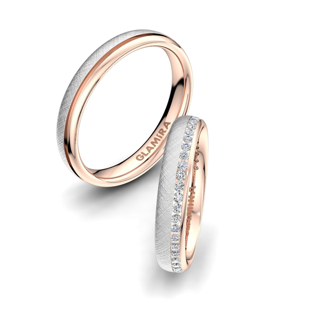 Diamante Anillo de boda Sense Muse 4 mm