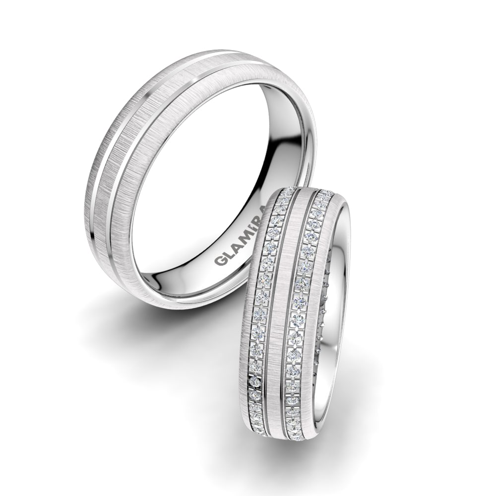 Memoire Wedding Rings Universe Neptune 6 mm 950 Platinum Diamond