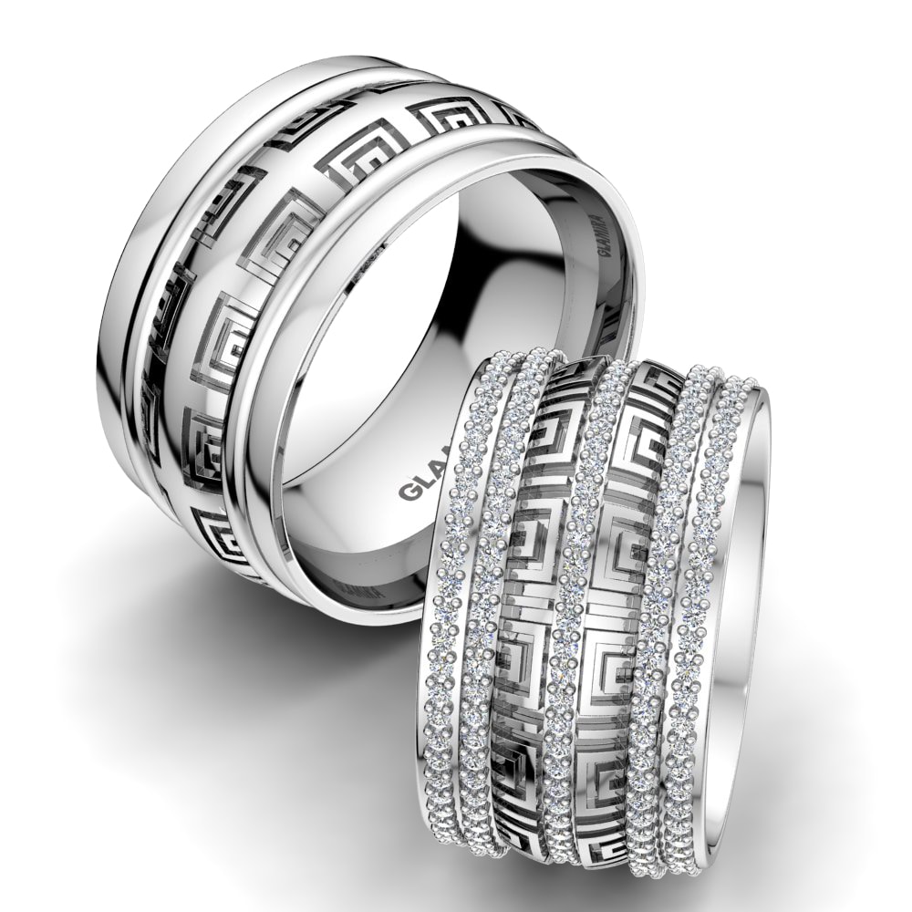 White Silver Diamond Wedding Ring Florid Valid